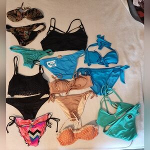 PINK Victoria's Secret Black Bikini Set, BILLABONG, VICTORIAS SECRET, ROXY, PINK